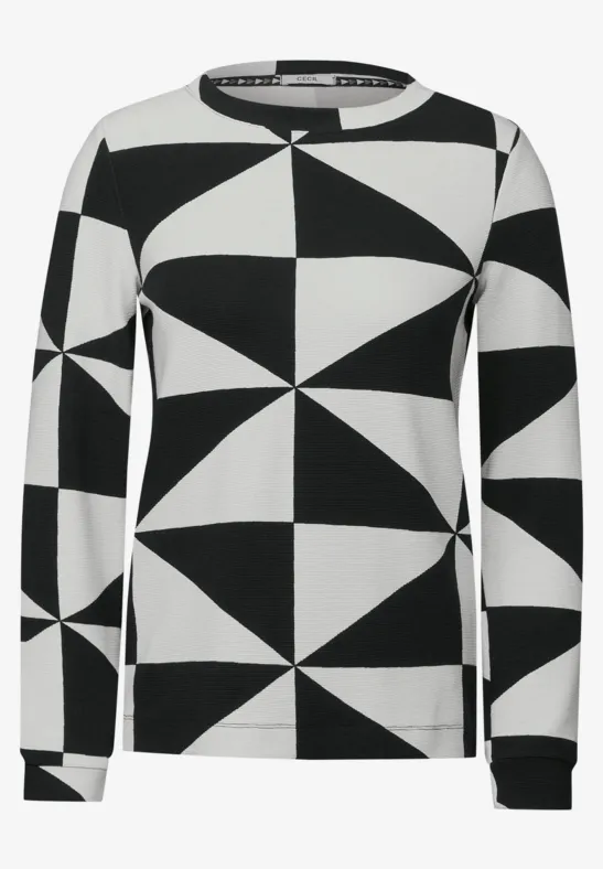 Gemustertes Ottoman Shirt Black