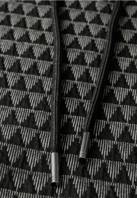 Tweekleurig jacquard overhemd Black