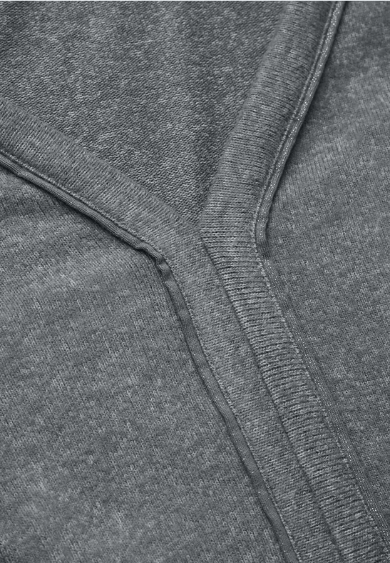 T-shirt avec col en V flint grey melange
