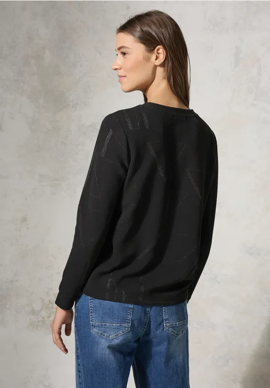 T-shirt jacquard Black
