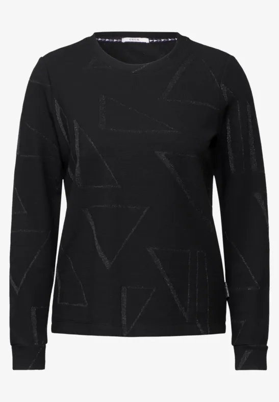 T-shirt jacquard Black