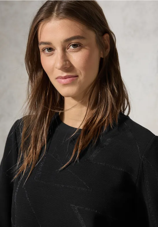 T-shirt jacquard Black