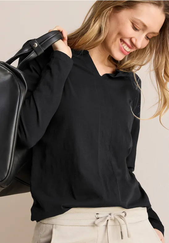 T-shirt au look tunique Black