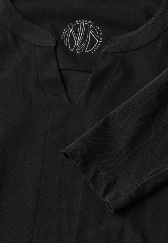 T-shirt au look tunique Black