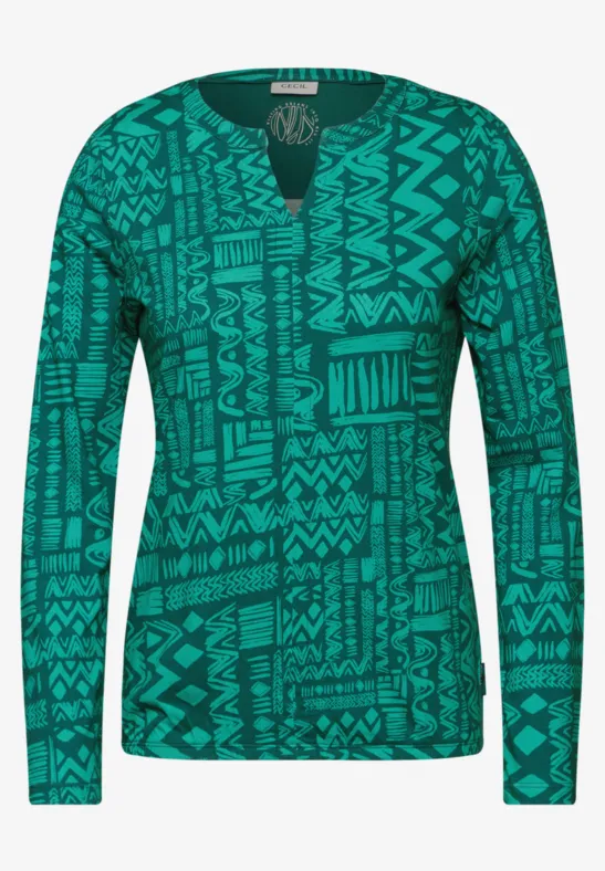 T-shirt au look tunique petrol green