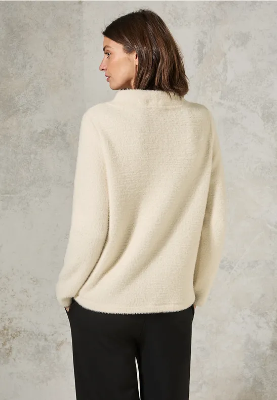 T-shirt en fil de plume raw sand beige