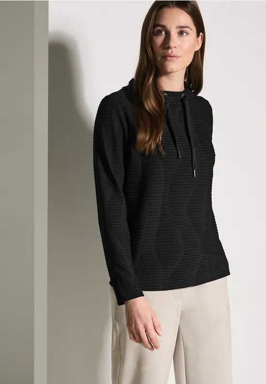 Strukturshirt Black
