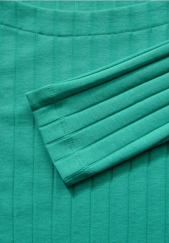 Shirt mit Rippstruktur aventurine green