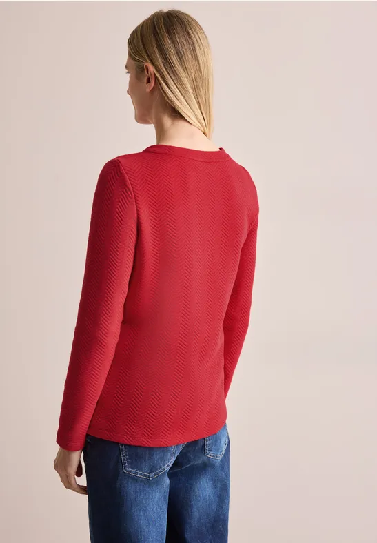 T-shirt structuré avec wording granita red