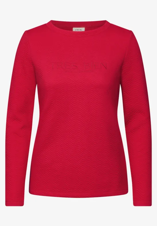 T-shirt structuré avec wording granita red