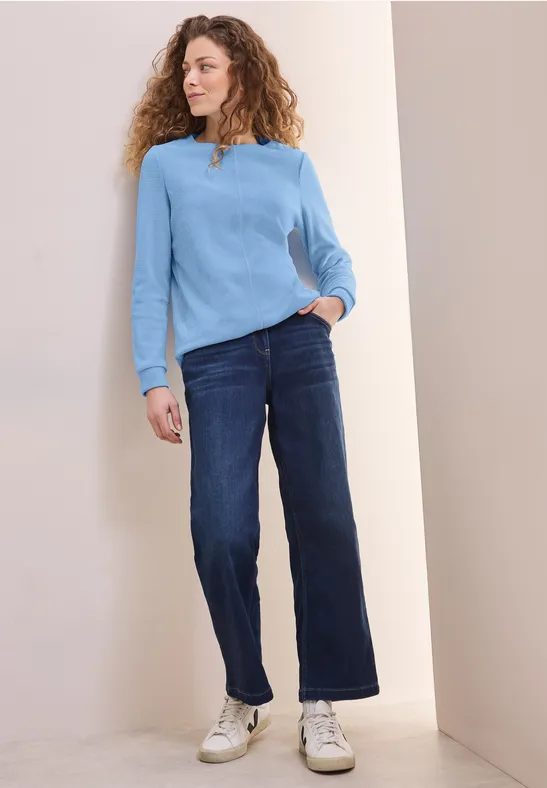 T-shirt en velours côtelé fresh light blue