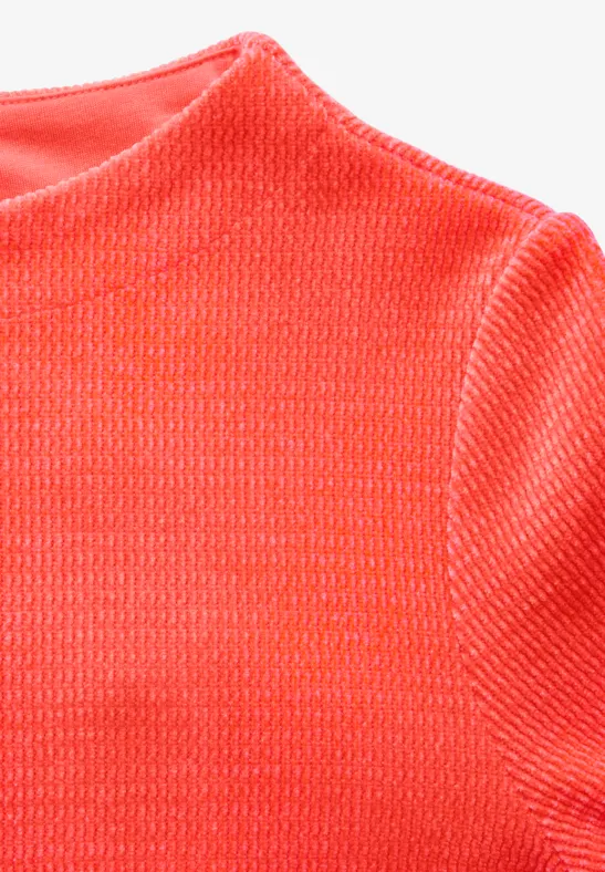 T-shirt en velours côtelé juicy orange