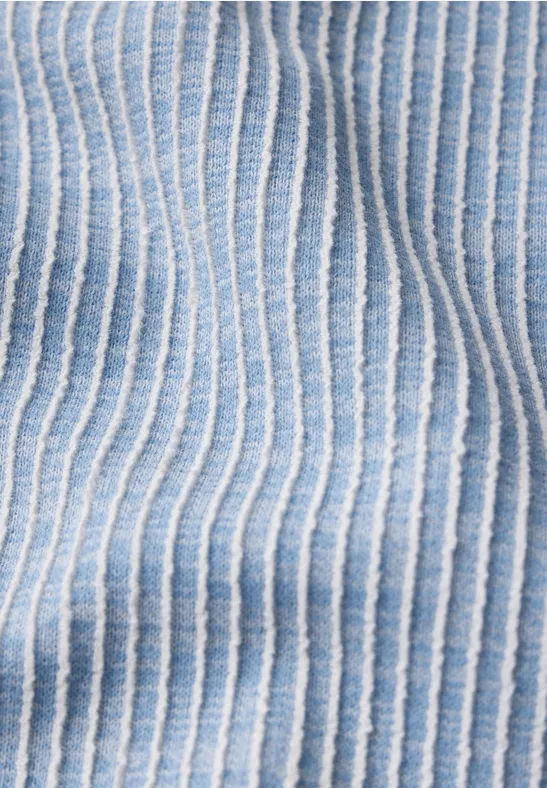 Kurzes Melange Shirt light blue melange