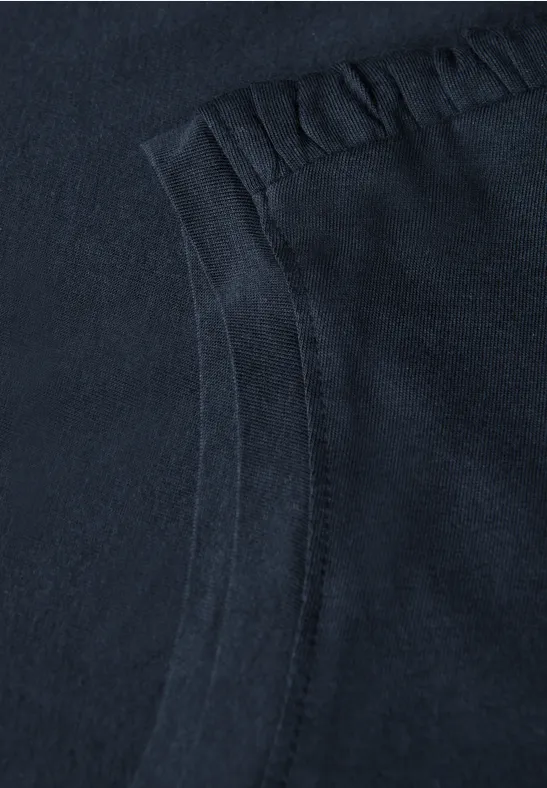 T-Shirt mit Raffung universal blue