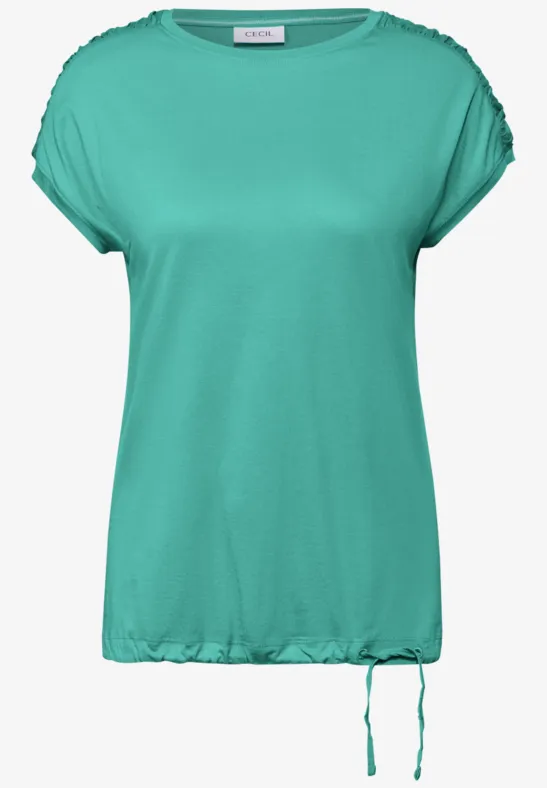 T-shirt avec fronces agave green