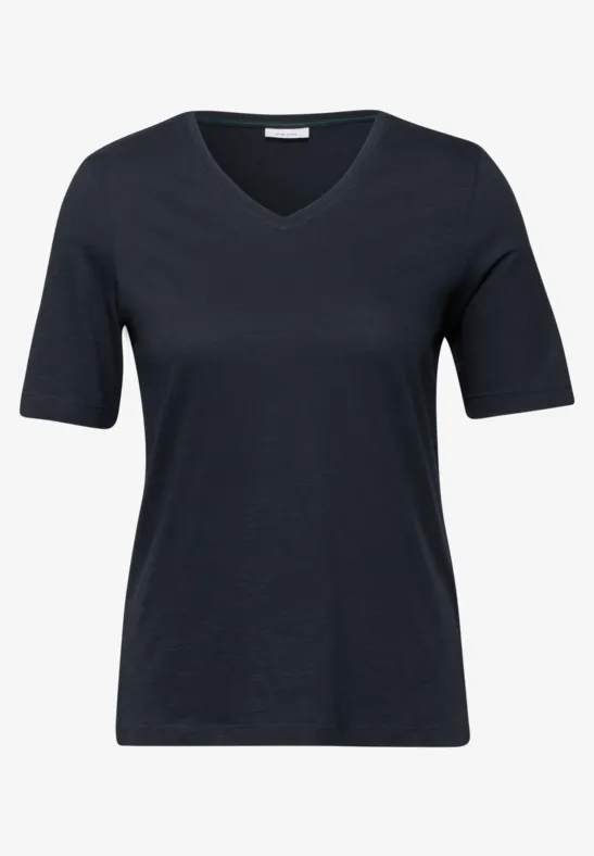 Basic V-Neck T-Shirt universal blue