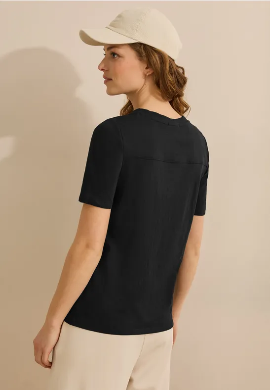 T-Shirt im Tunika-Look Black