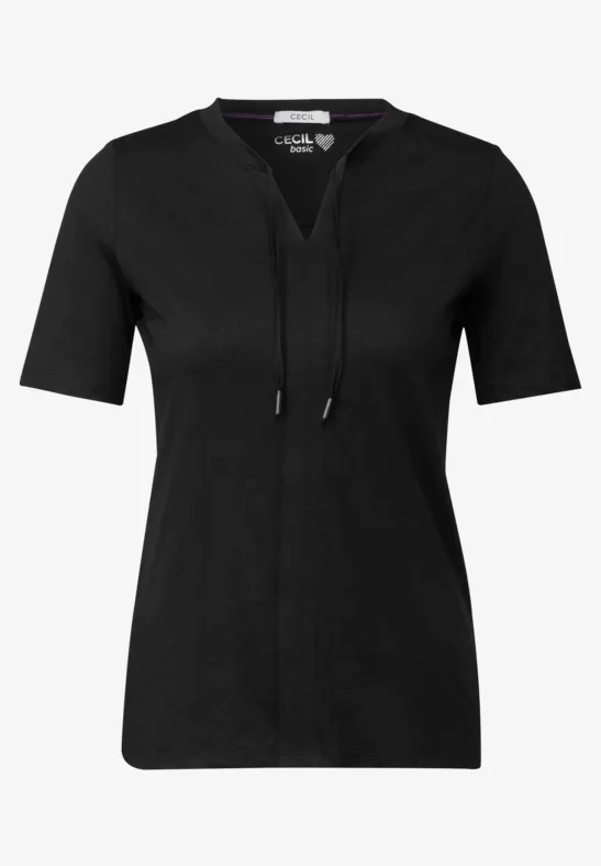 T-Shirt im Tunika-Look Black