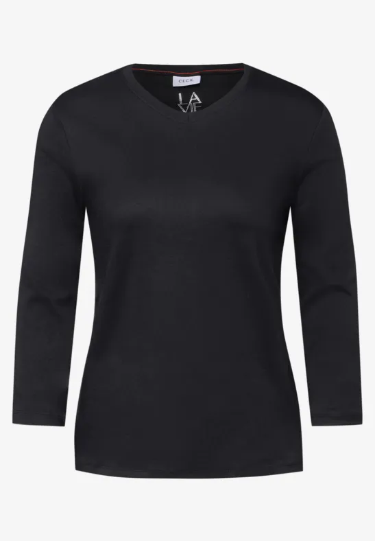 Basic Dekolt w szpic Black