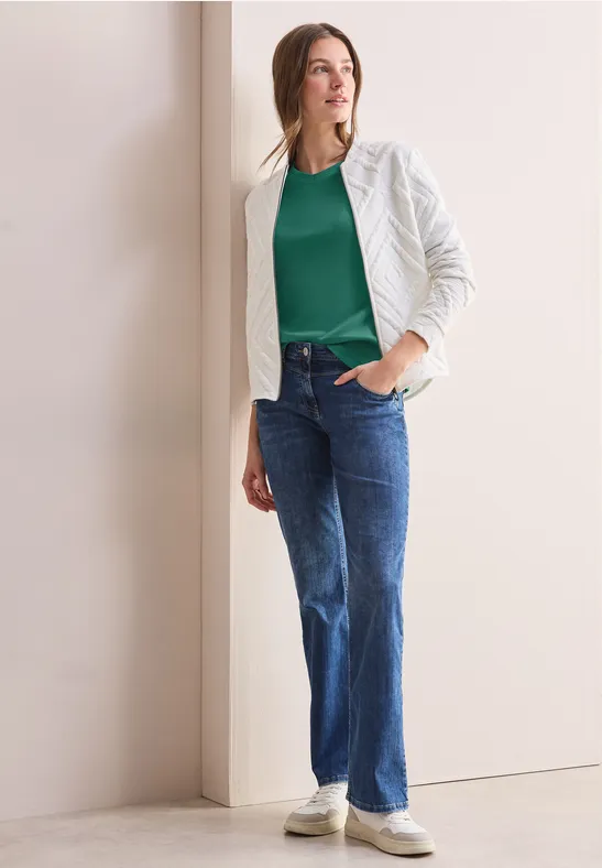 Basic V-Neck Shirt sea green