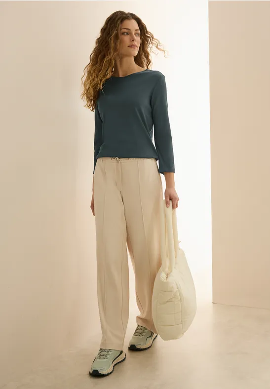 Chemise basique à col en V slate khaki