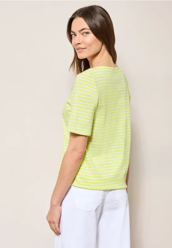 Basic Kurzarmshirt light lemon