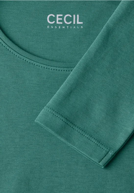 Basic Shirt in Unifarbe sea green