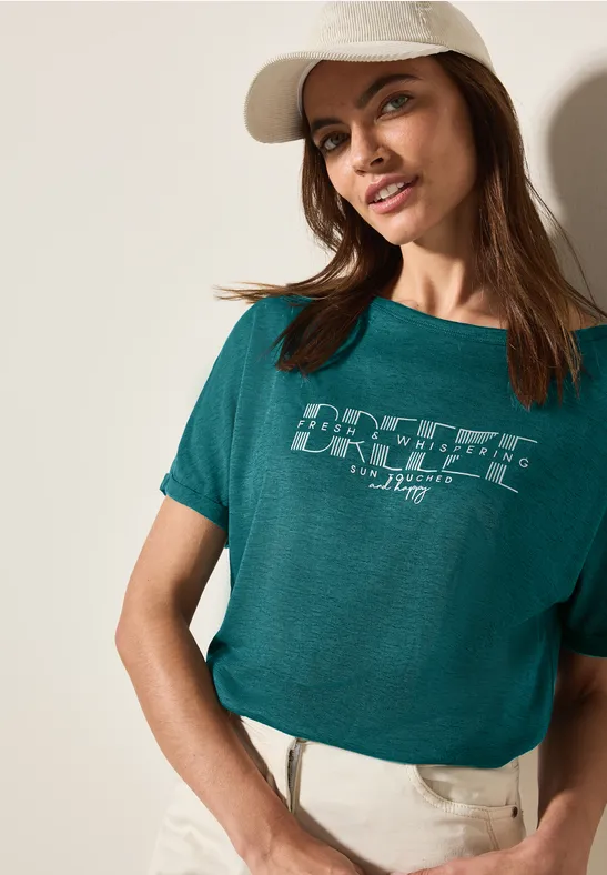 T-Shirt mit grafischem Print green lagoon