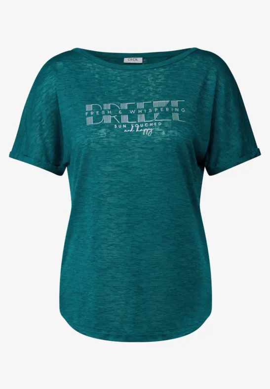 T-Shirt mit grafischem Print green lagoon