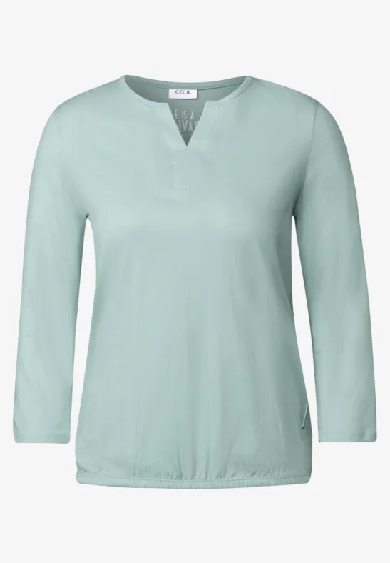 T-shirt au look tunique cool salvia green