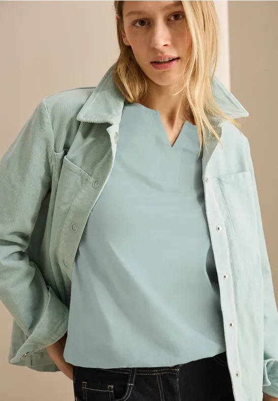 T-shirt au look tunique cool salvia green