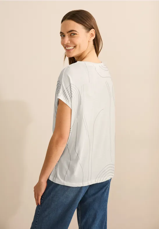 Shirt mit Print vanilla white