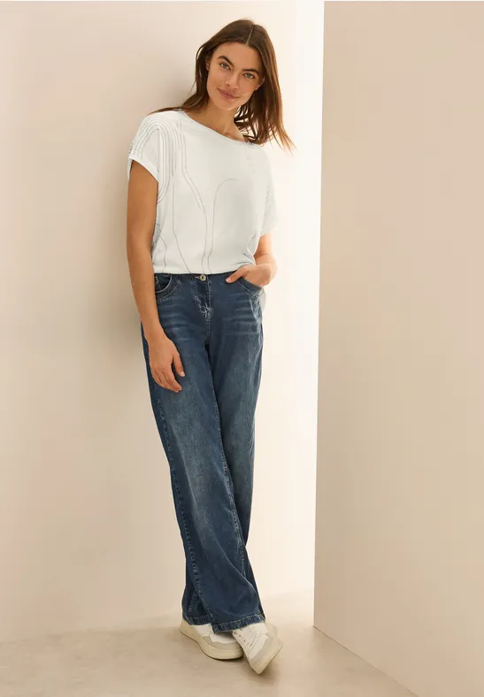 Shirt mit Print vanilla white