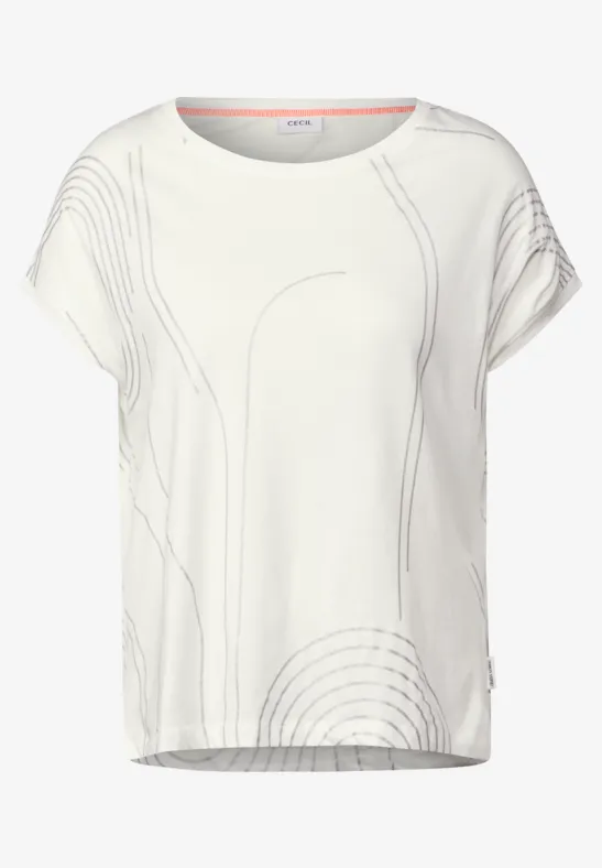 Shirt mit Print vanilla white