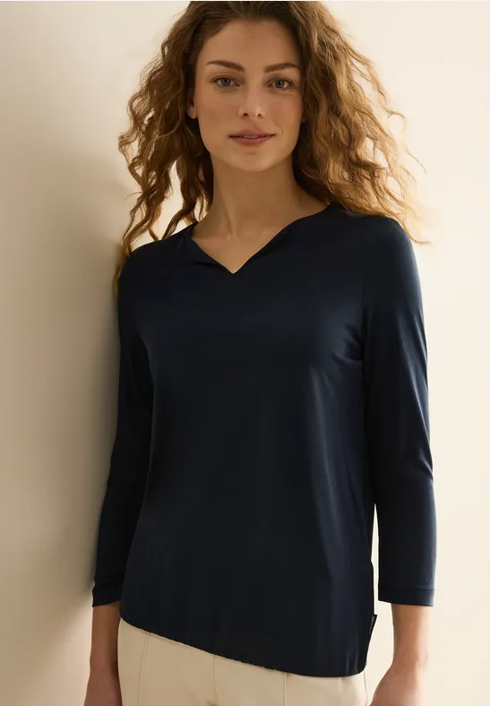 Jersey Shirt im Tunika-Look universal blue
