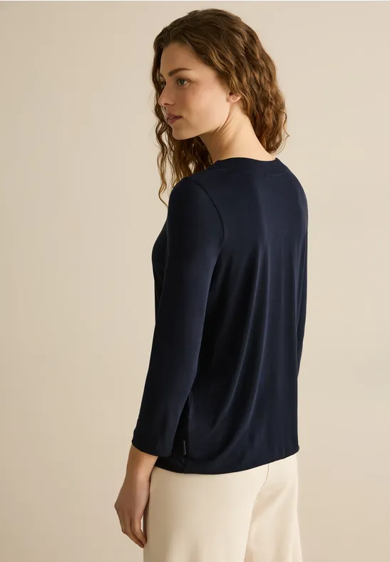 Jersey Shirt im Tunika-Look universal blue