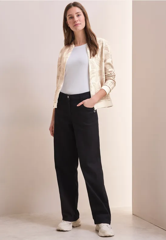 Jacquard Jacke pearl beige