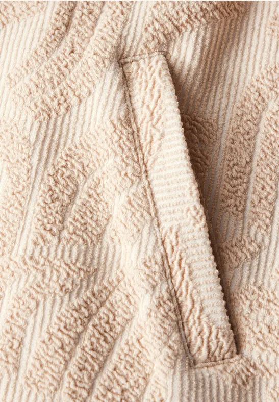 Jacquard Jacke pearl beige