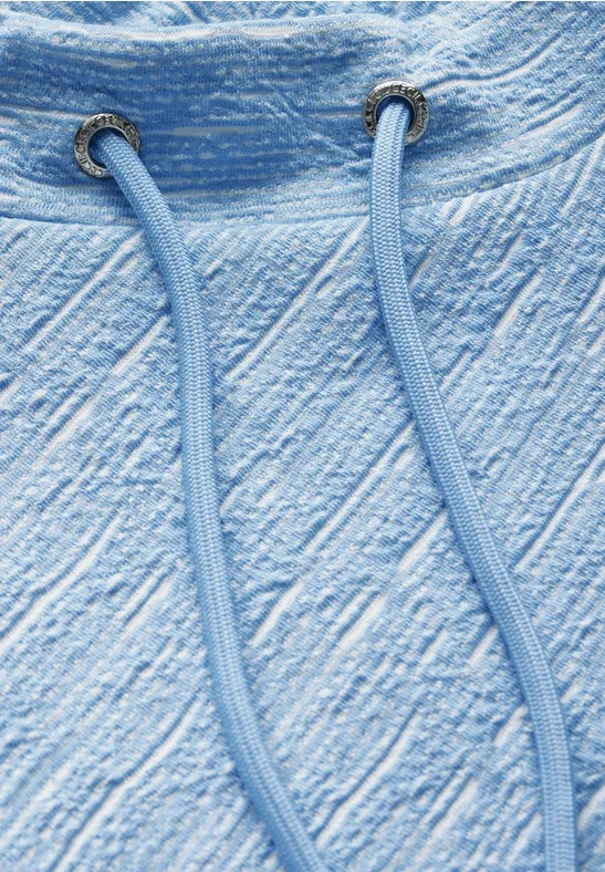 T-shirt à structure diagonale fresh light blue