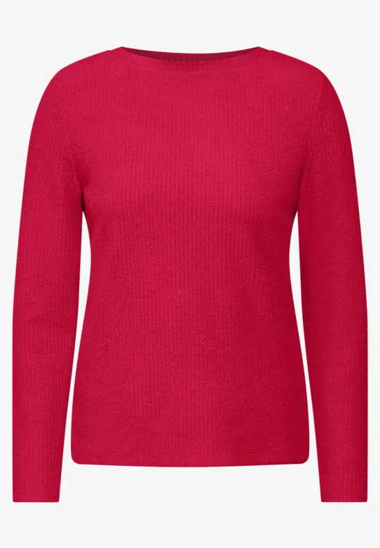 T-shirt à motifs structurés granita red