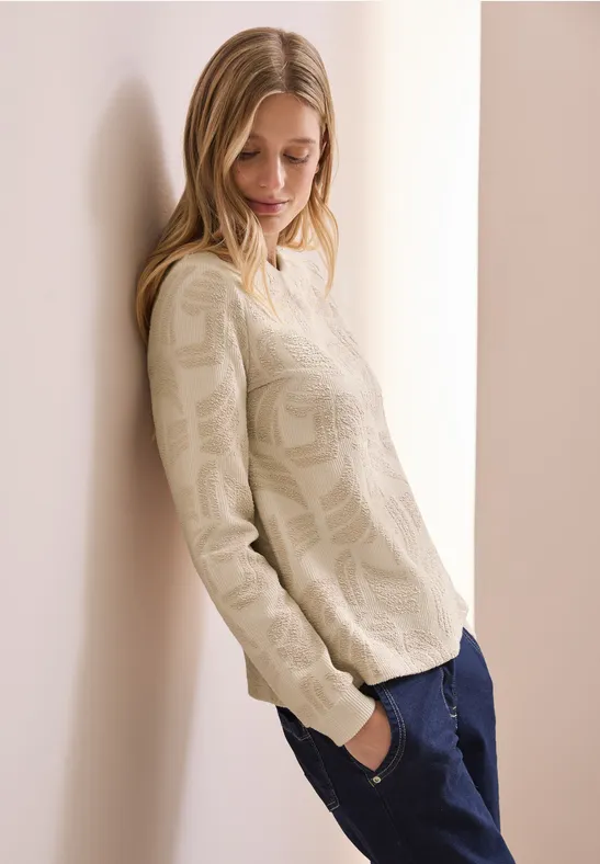 Jacquard Shirt pearl beige