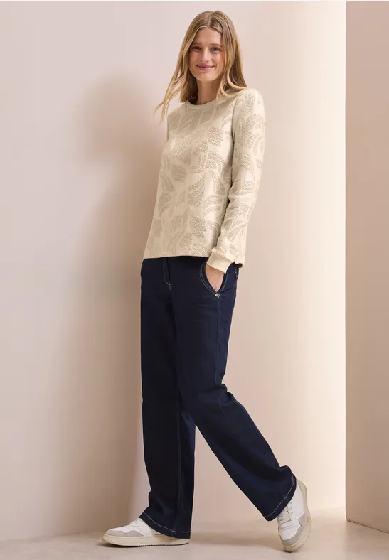 Jacquard Shirt pearl beige