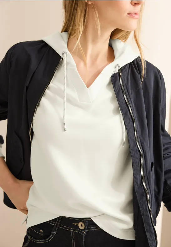Softes Kapuzenshirt vanilla white
