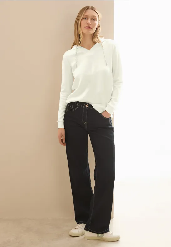 Softes Kapuzenshirt vanilla white