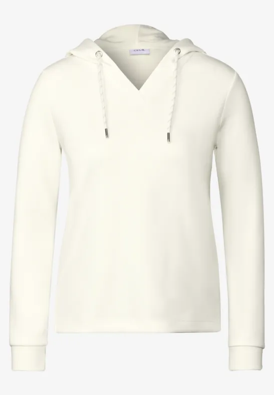 Softes Kapuzenshirt vanilla white
