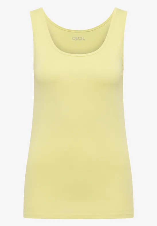 Basic Top in Unifarbe iced yellow