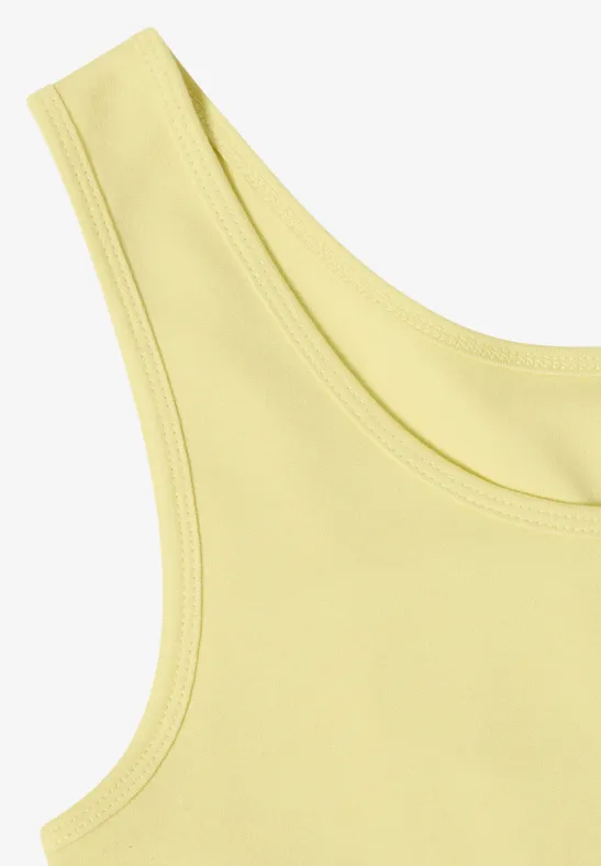 Basic Top in Unifarbe iced yellow