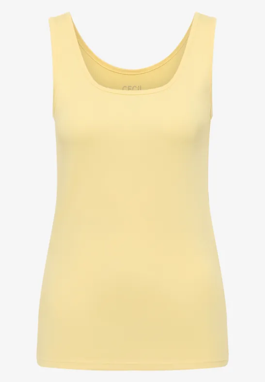 Simple débardeur jaune en coton