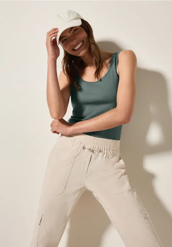 Basic Top dark balmy khaki