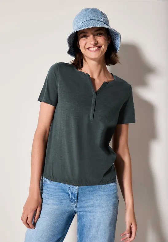 T-shirt au look tunique slate khaki